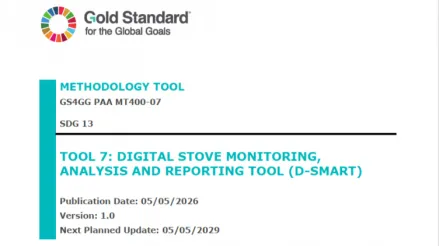 Gold Standard D-SMART: Latest Requirements for Digital MRV in Cookstove Projects